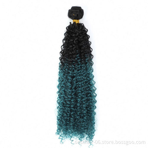 MYZYR 100 Gram/Piece8inch ~30inch Kinky Curly Hair weaving Black Color double machine weft Synthetic hair bundle